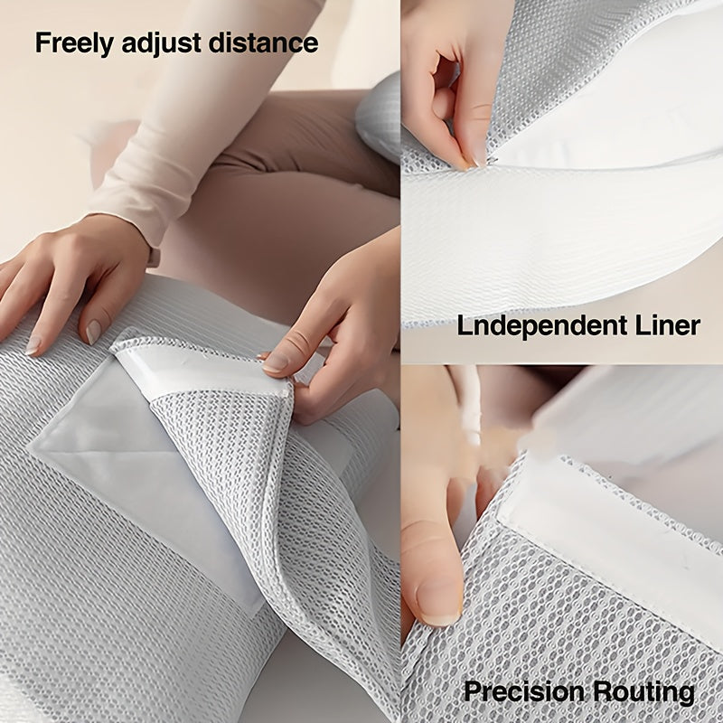 Adjustable Pregnancy Pillow Ergonomic Maternity Wedge Pillow for Belly Back and Hip Support with Strap and Washable Cover