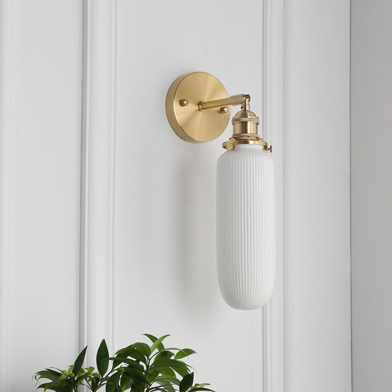 Modern Brass Ceramic Wall Sconce for Living Room — Harbor Light Co.