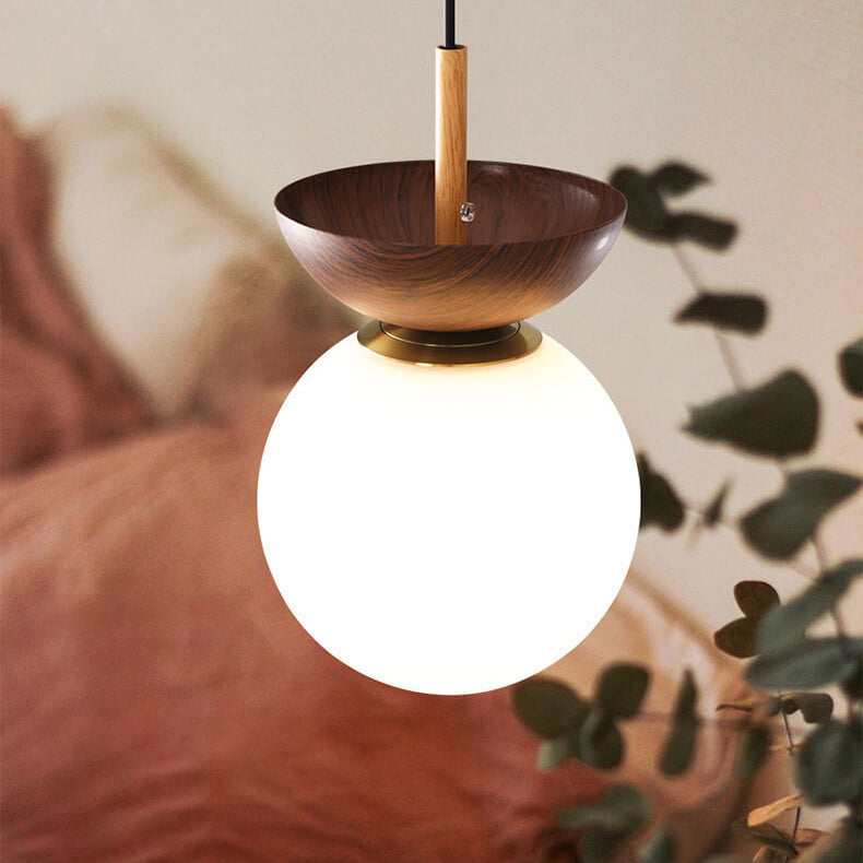 Modern Wood Semi-Flush Pendant Light With Warm LED Glow — Harbor Light Co.