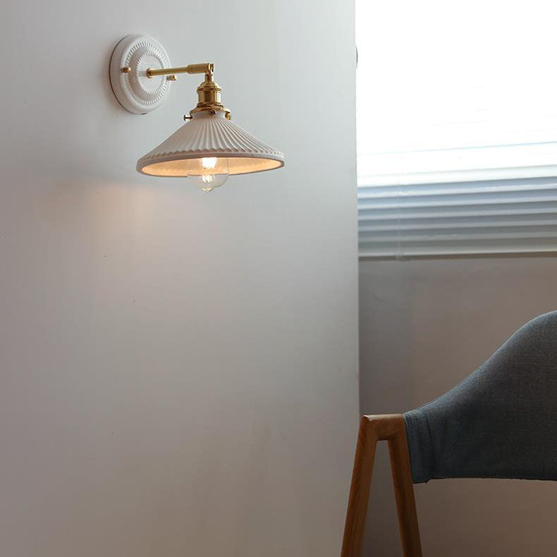 Vintage Ceramic Wall Sconce With Warm LED Glow — Harbor Light Co.