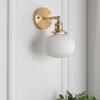 Modern Brass Ceramic Wall Sconce for Living Room — Harbor Light Co.