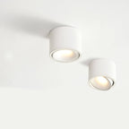 Modern Iron Flush Mount Ceiling Light With Built-In LED in White — Harbor Light Co.