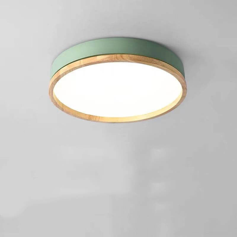 Scandinavian Wood Flush Mount Ceiling Light for Living Room — Harbor Light Co.
