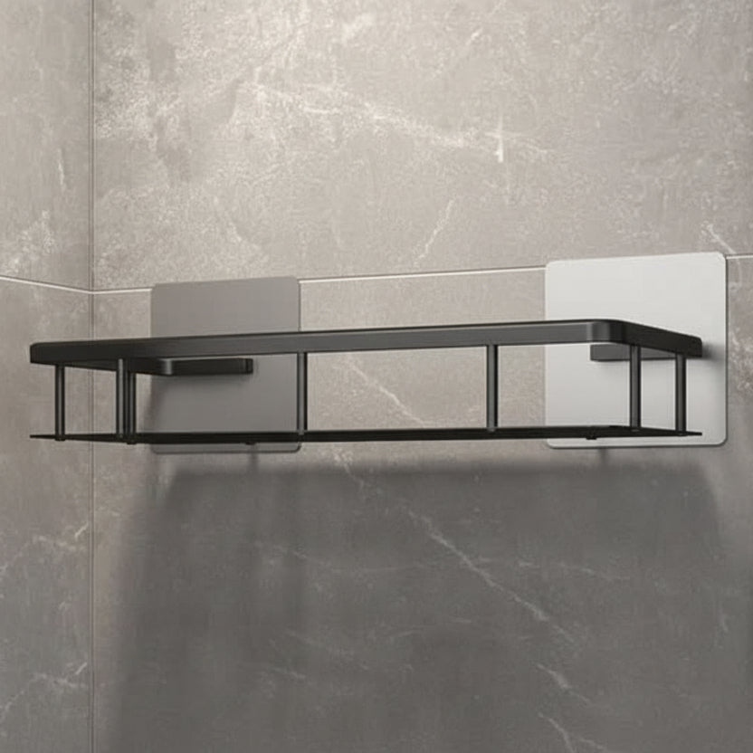 Adhesive Bathroom Shelf No Drill Wall Mounted Shower Caddy Stainless Steel Storage Rack for Shampoo and Soap