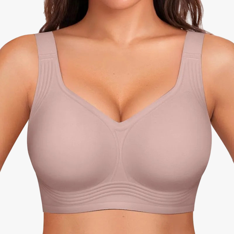 Wirefree Full Coverage Bra with Jelly Strip Support and Wide Straps
