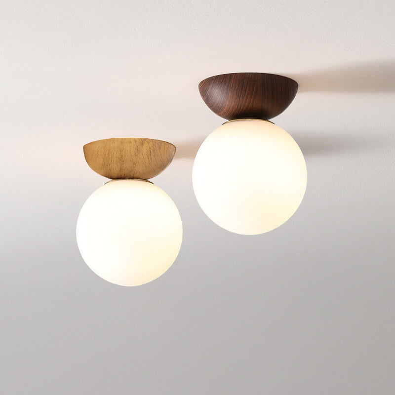 Modern Wood Semi-Flush Pendant Light With Warm LED Glow — Harbor Light Co.