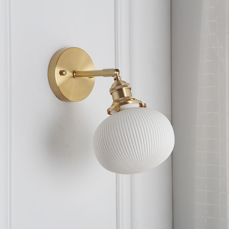 Modern Brass Ceramic Wall Sconce for Living Room — Harbor Light Co.
