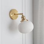Modern Brass Ceramic Wall Sconce for Living Room — Harbor Light Co.
