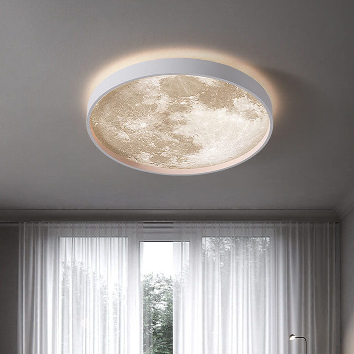 Modern Metal Flush Mount Ceiling Light With Dimmable Remote Control in 15" (38 cm) — Harbor Light Co.