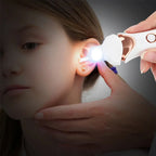 Electric Ear Wax Remover with LED Light Ear Cleaner Tool with Soft Silicone Tips and Interchangeable Heads for Adults and Kids