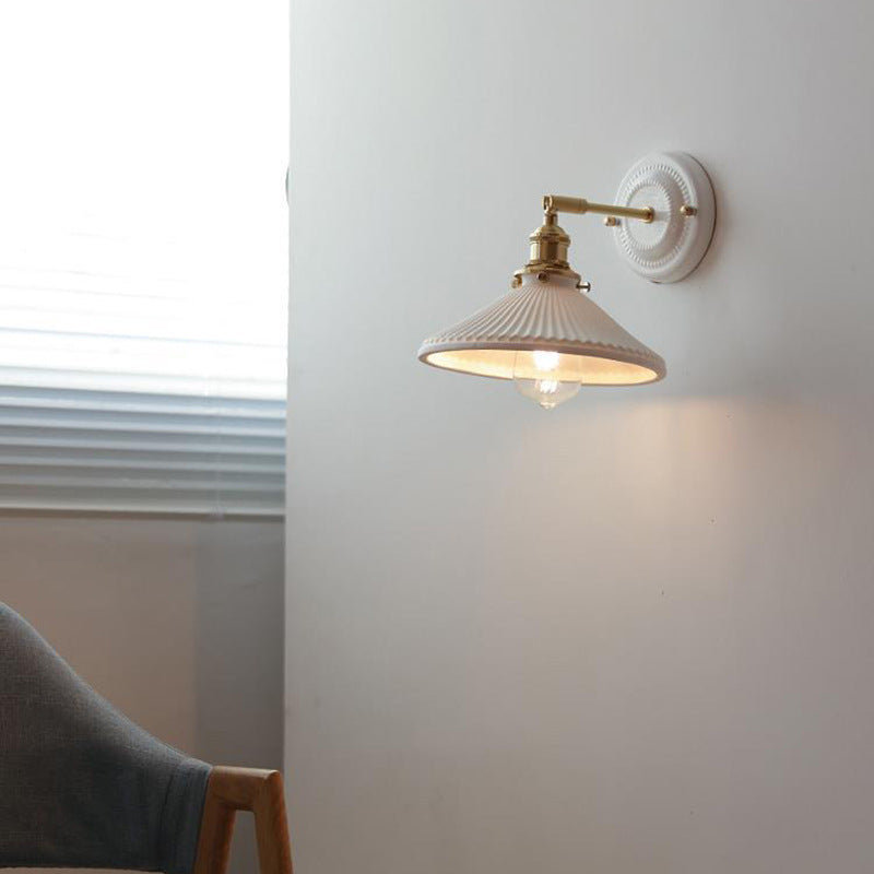 Vintage Ceramic Wall Sconce With Warm LED Glow — Harbor Light Co.