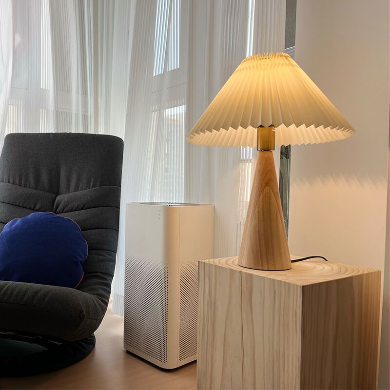 Modern Bamboo-Wood Table Lamp for Living Room and Bedroom — Harbor Light Co.