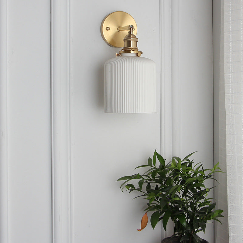 Modern Brass Ceramic Wall Sconce for Living Room — Harbor Light Co.