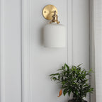 Modern Brass Ceramic Wall Sconce for Living Room — Harbor Light Co.