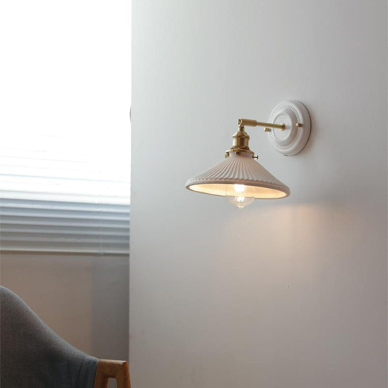 Vintage Ceramic Wall Sconce With Warm LED Glow — Harbor Light Co.