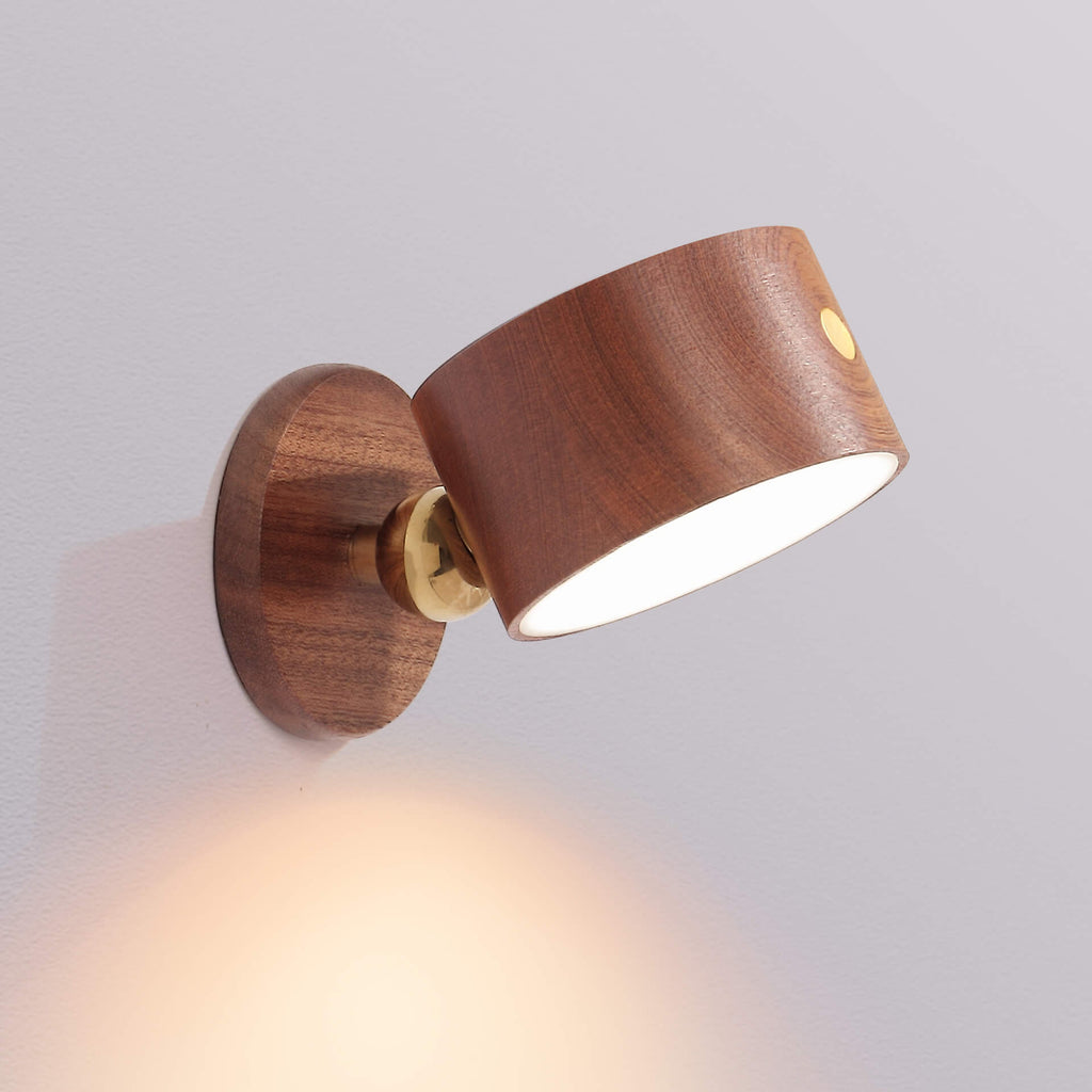 Modern Wood Cordless Wall Sconce With Rechargeable LED Glow — Harbor Light Co.