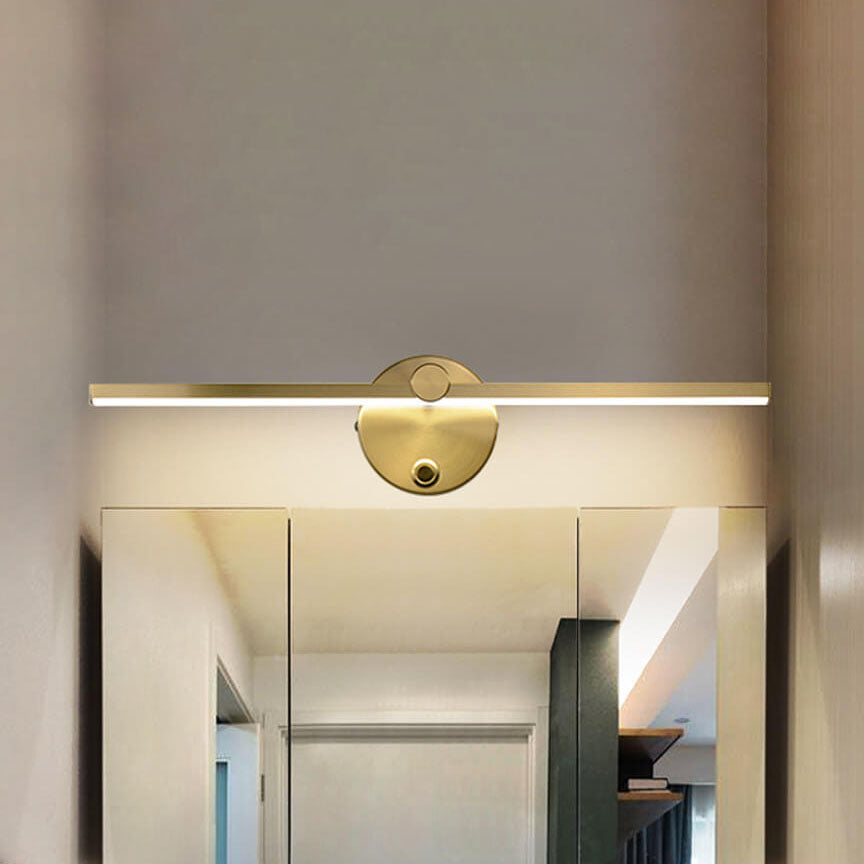 Modern Aluminum Wall Sconce With Adjustable LED Glow in Gold — Harbor Light Co.