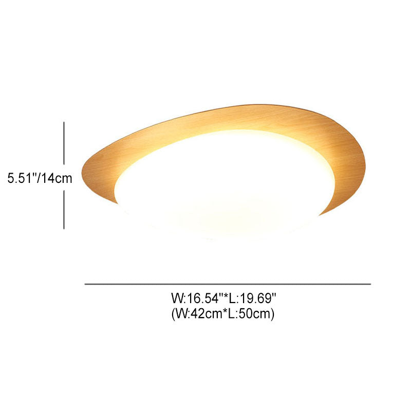 Modern Wood Flush Mount Ceiling Light With Stepless Remote Dimming — Harbor Light Co.