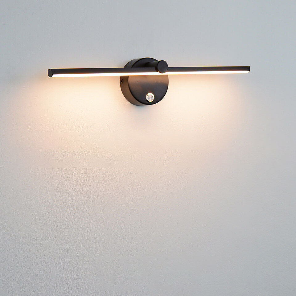 Modern Aluminum Wall Sconce With Adjustable LED Glow in Black — Harbor Light Co.