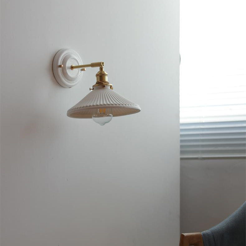 Vintage Ceramic Wall Sconce With Warm LED Glow — Harbor Light Co.