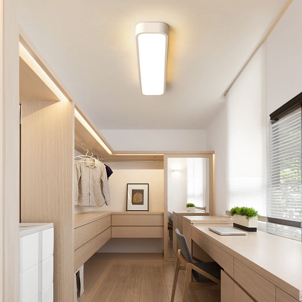 Modern Long Rectangle Flush Mount Ceiling Light with LED