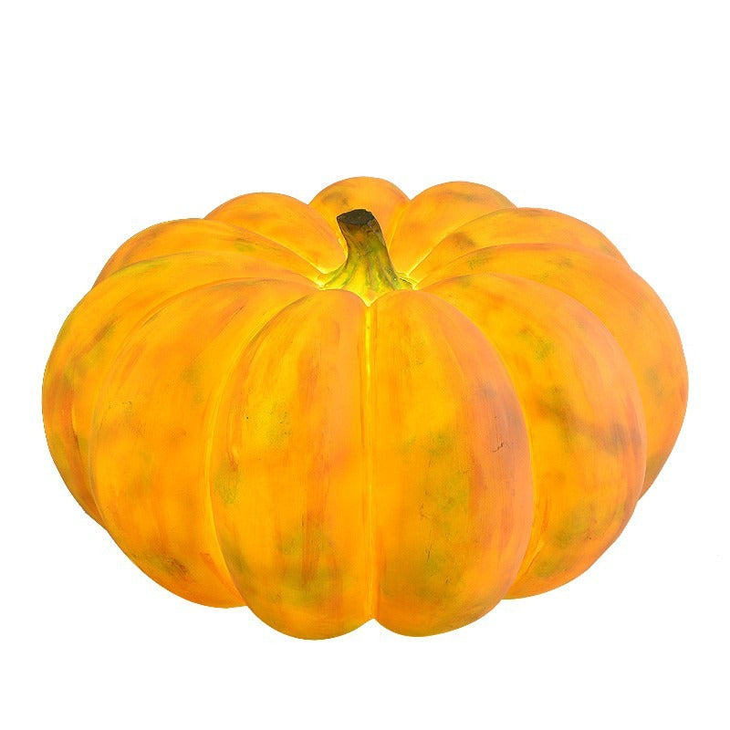 Solar Pumpkin Light Outdoor Waterproof Resin LED Pumpkin Lantern Halloween Landscape Light Warm White Garden Patio and Path Decoration