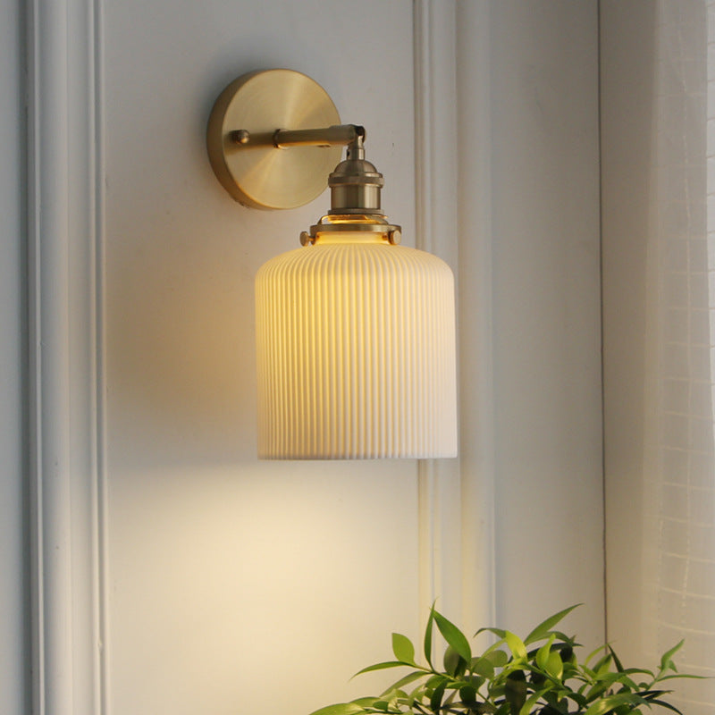 Modern Brass Ceramic Wall Sconce for Living Room — Harbor Light Co.