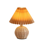 Bohemian Rattan Table Lamp With Tri-Color Dimmable Light — Harbor Light Co.