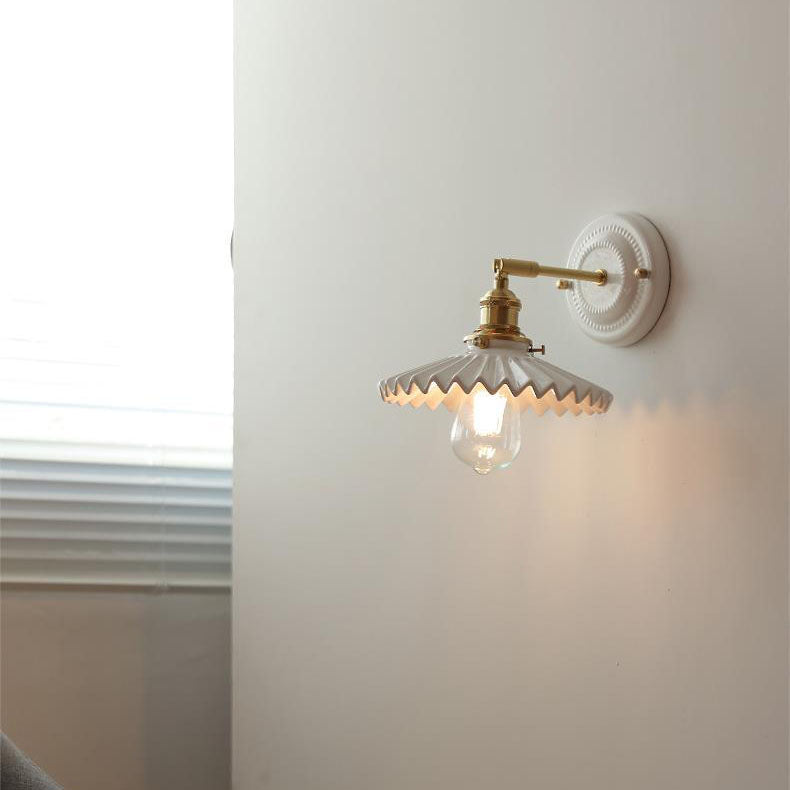 Vintage Ceramic Wall Sconce With Warm LED Glow — Harbor Light Co.