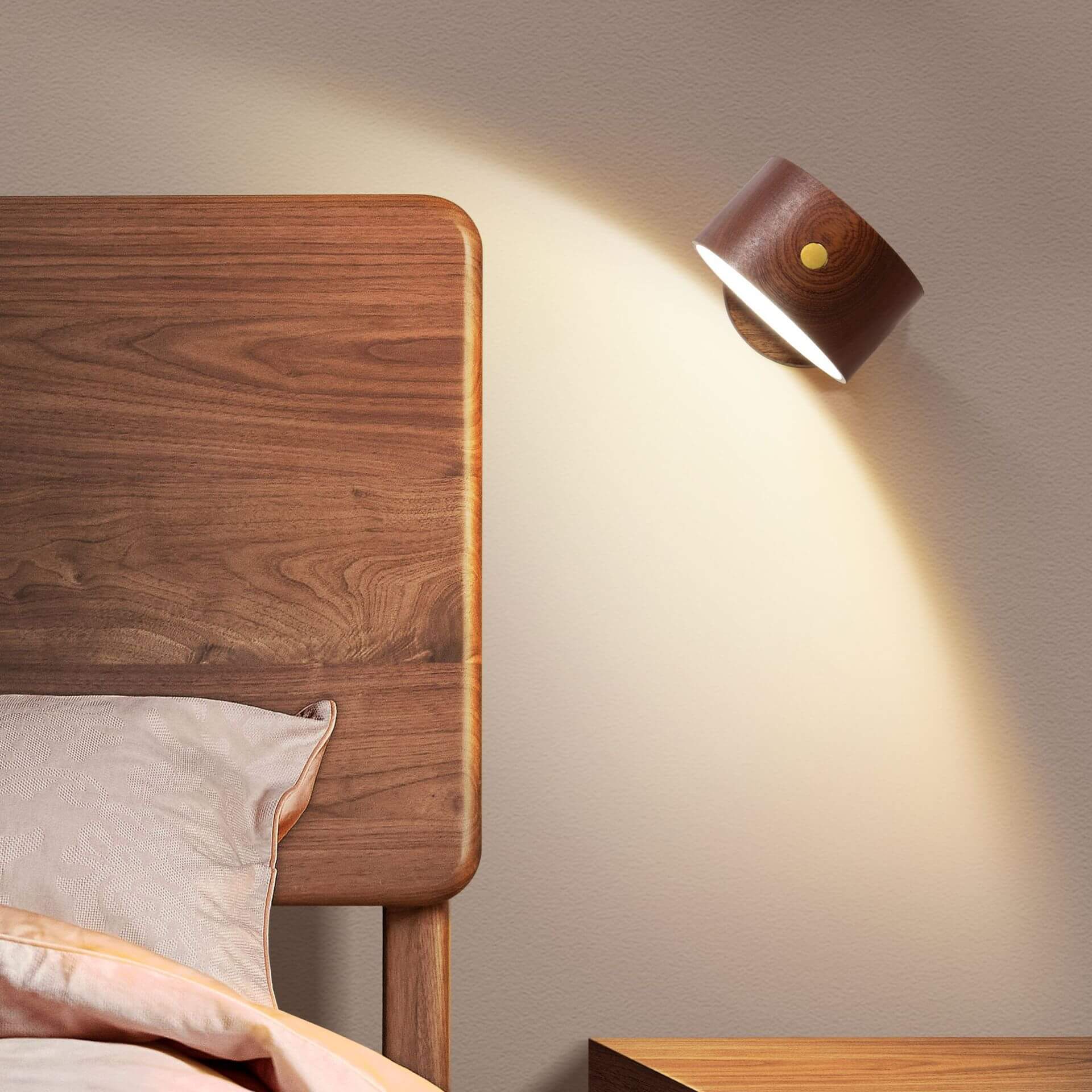 Modern Wood Cordless Wall Sconce With Rechargeable LED Glow — Harbor Light Co.