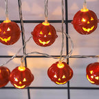 Halloween String Lights Battery Operated LED Decorative Light String with Spooky Character Shades for Bedroom and Indoor Party Decoration