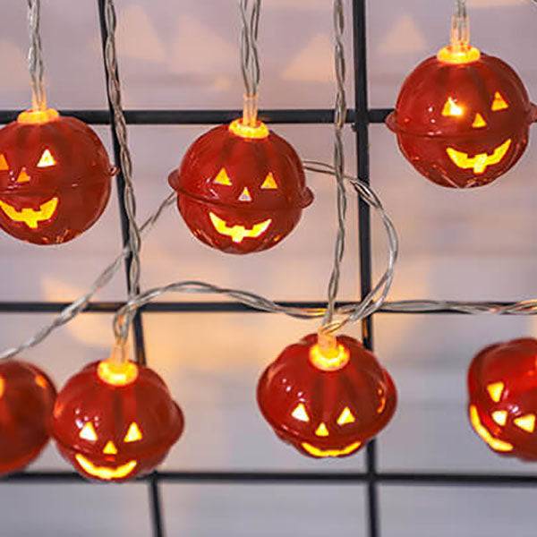 Halloween String Lights Battery Operated LED Decorative Light String with Spooky Character Shades for Bedroom and Indoor Party Decoration