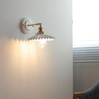 Vintage Ceramic Wall Sconce With Warm LED Glow in B — Harbor Light Co.