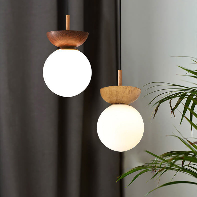 Modern Wood Semi-Flush Pendant Light With Warm LED Glow — Harbor Light Co.