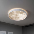 Modern Metal Flush Mount Ceiling Light With Dimmable Remote Control in White — Harbor Light Co.