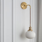 Modern Brass Ceramic Wall Sconce for Living Room — Harbor Light Co.