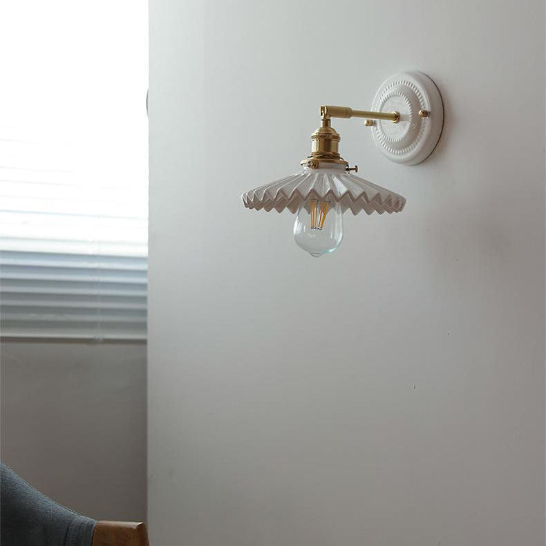 Vintage Ceramic Wall Sconce With Warm LED Glow — Harbor Light Co.