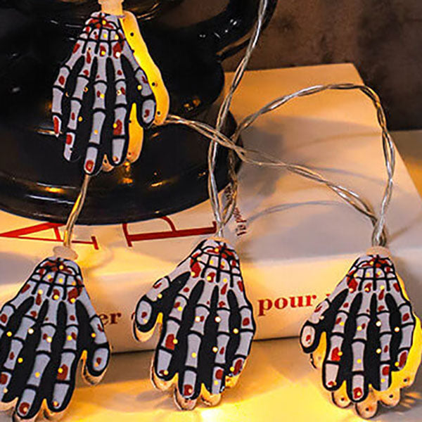 Halloween String Lights Battery Operated LED Decorative Light String with Spooky Character Shades for Bedroom and Indoor Party Decoration