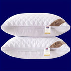Hotel Quality Bed Pillow with Washable Cover Polyester Fiber Fill Shape Retaining Pillow for Back Side and Stomach Sleepers