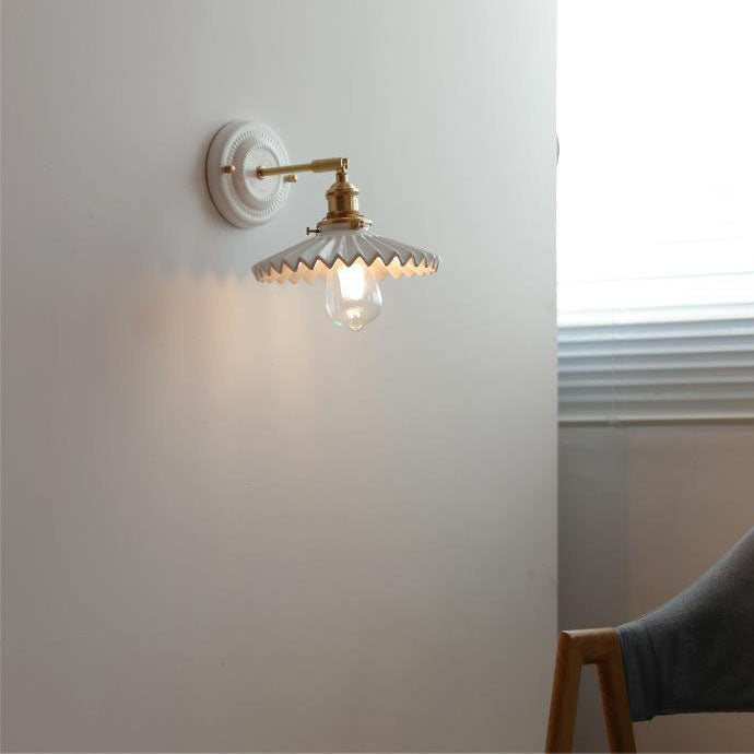 Vintage Ceramic Wall Sconce With Warm LED Glow — Harbor Light Co.