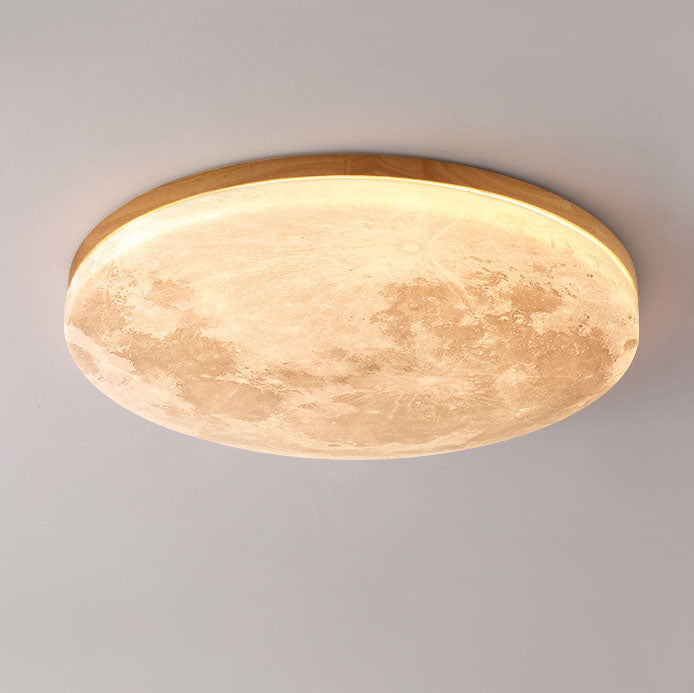 Modern Wood Flush Mount Ceiling Light With LED Bulbs For Bedroom — Harbor Light Co.