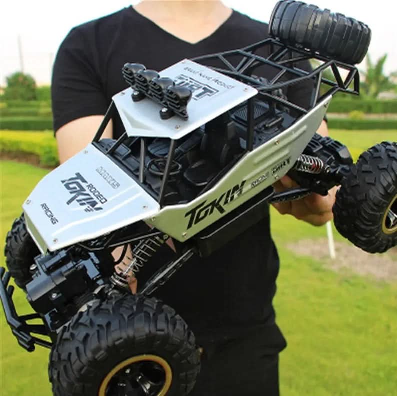 Remote Control Monster Truck Off-Road RC Rock Crawler Car with Rubber Tires Rechargeable Battery and Remote for Kids and Adults All Terrain Toy Truck