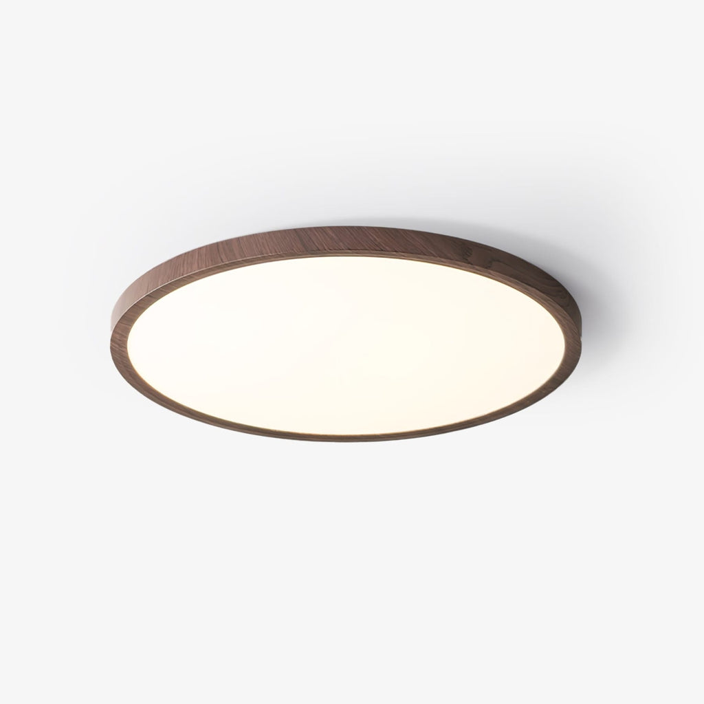 Modern Wood Flush Mount Ceiling Light With Slim Low-Profile Design in Ø19.7" x H1" (Ø50 x H2.5 cm) — Harbor Light Co.
