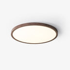 Modern Wood Flush Mount Ceiling Light With Slim Low-Profile Design in Ø19.7" x H1" (Ø50 x H2.5 cm) — Harbor Light Co.