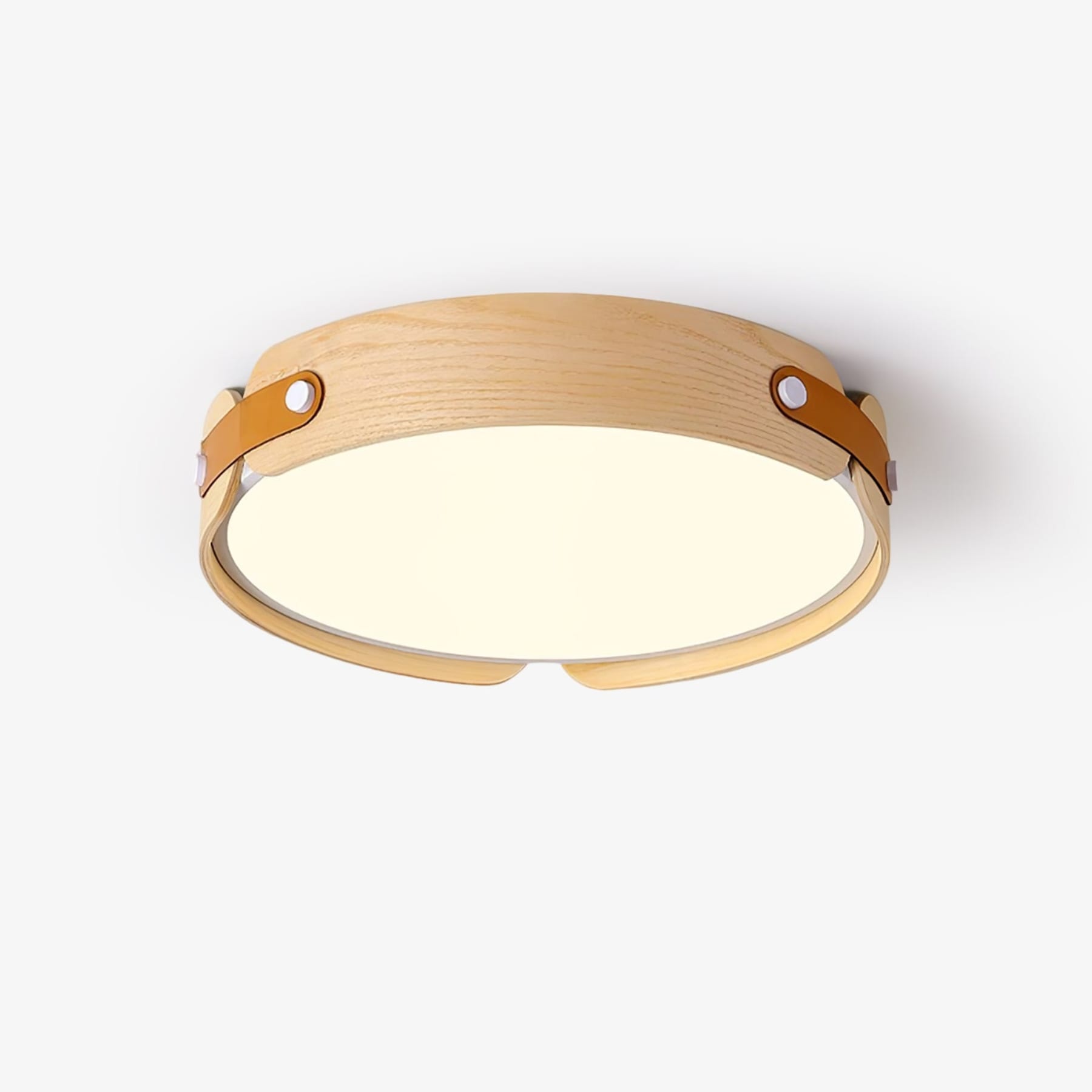 Scandinavian Wood Flush Mount Ceiling Light for Living Room — Harbor Light Co.