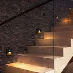 Modern Aluminum Wall Light With Motion Sensor for Hallways in Black — Harbor Light Co.