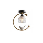 Modern Brass Semi-Flush Ceiling Light for Living Room — Harbor Light Co.