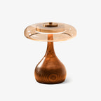 Modern Ash Wood and Brass Table Lamp for Living Room — Harbor Light Co.
