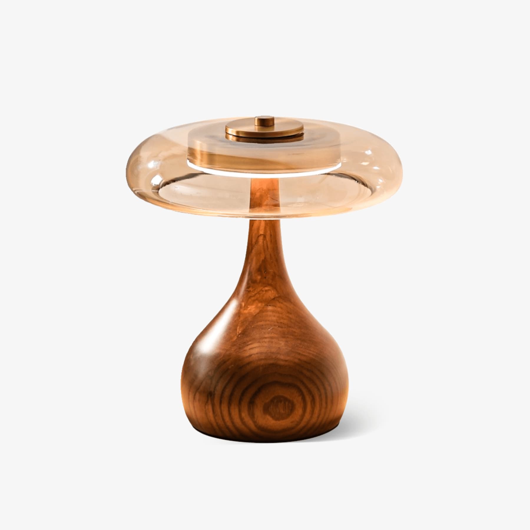 Modern Ash Wood and Brass Table Lamp for Living Room — Harbor Light Co.