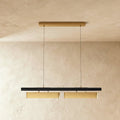 Modern Stainless Steel Linear Chandelier for Dining Room in 2 Heads: L100" (L39.4 cm) x H4.7"(11.9cm) / 36W — Harbor Light Co.